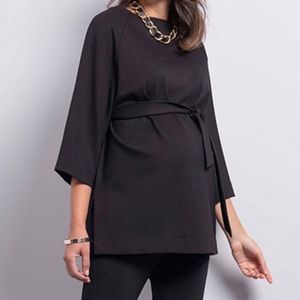 Seraphine black pointe maternity top.